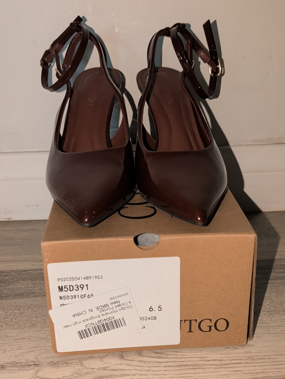 Coutgo Slingback Pointed Toe Kitten Heels